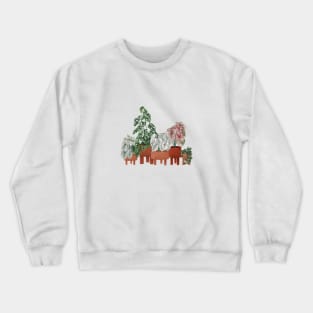 Plants in pots illustration Crewneck Sweatshirt